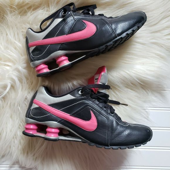 Nike Shox Conundrum Black Pink Sneakers Shoes - Picture 3 of 8